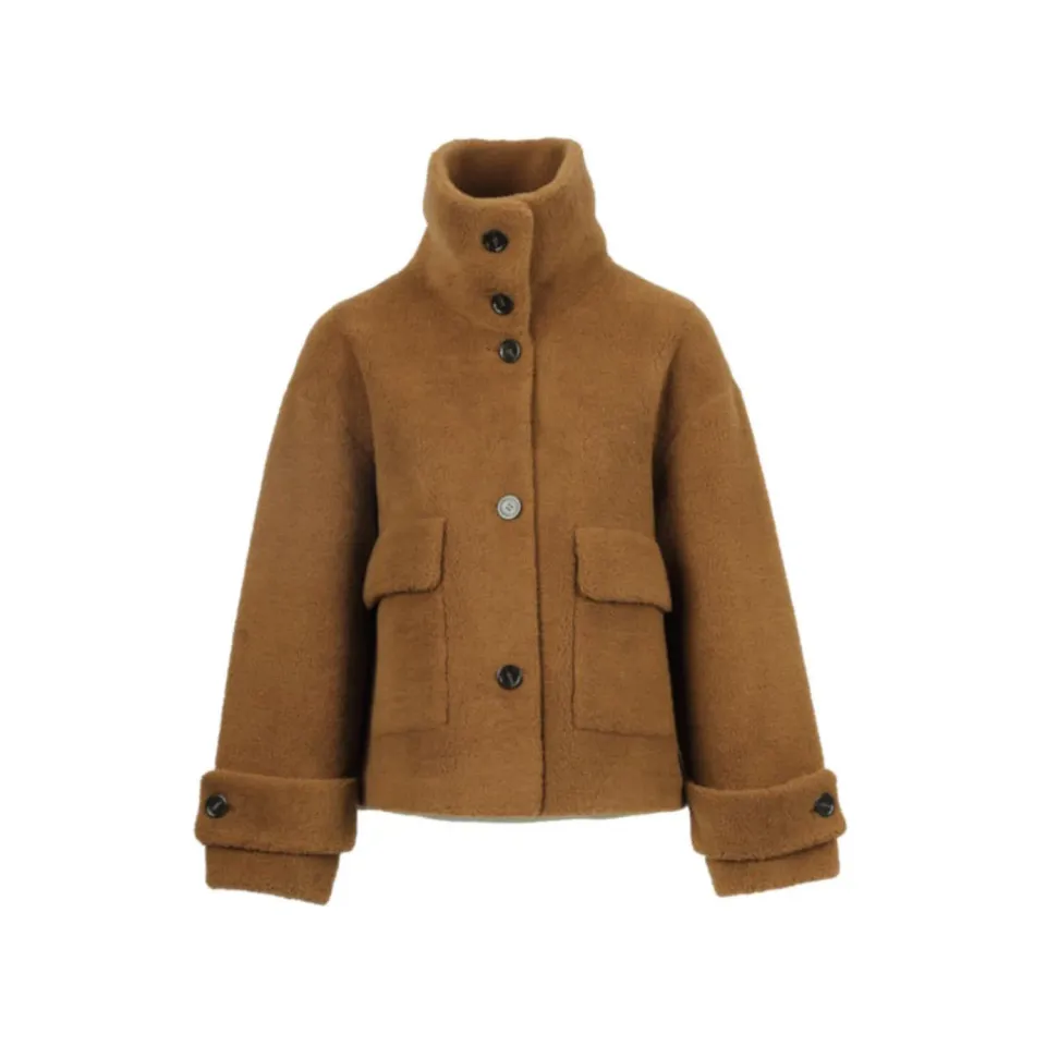 Oakwood Anne 65252 veste fausse fourrure whisky
