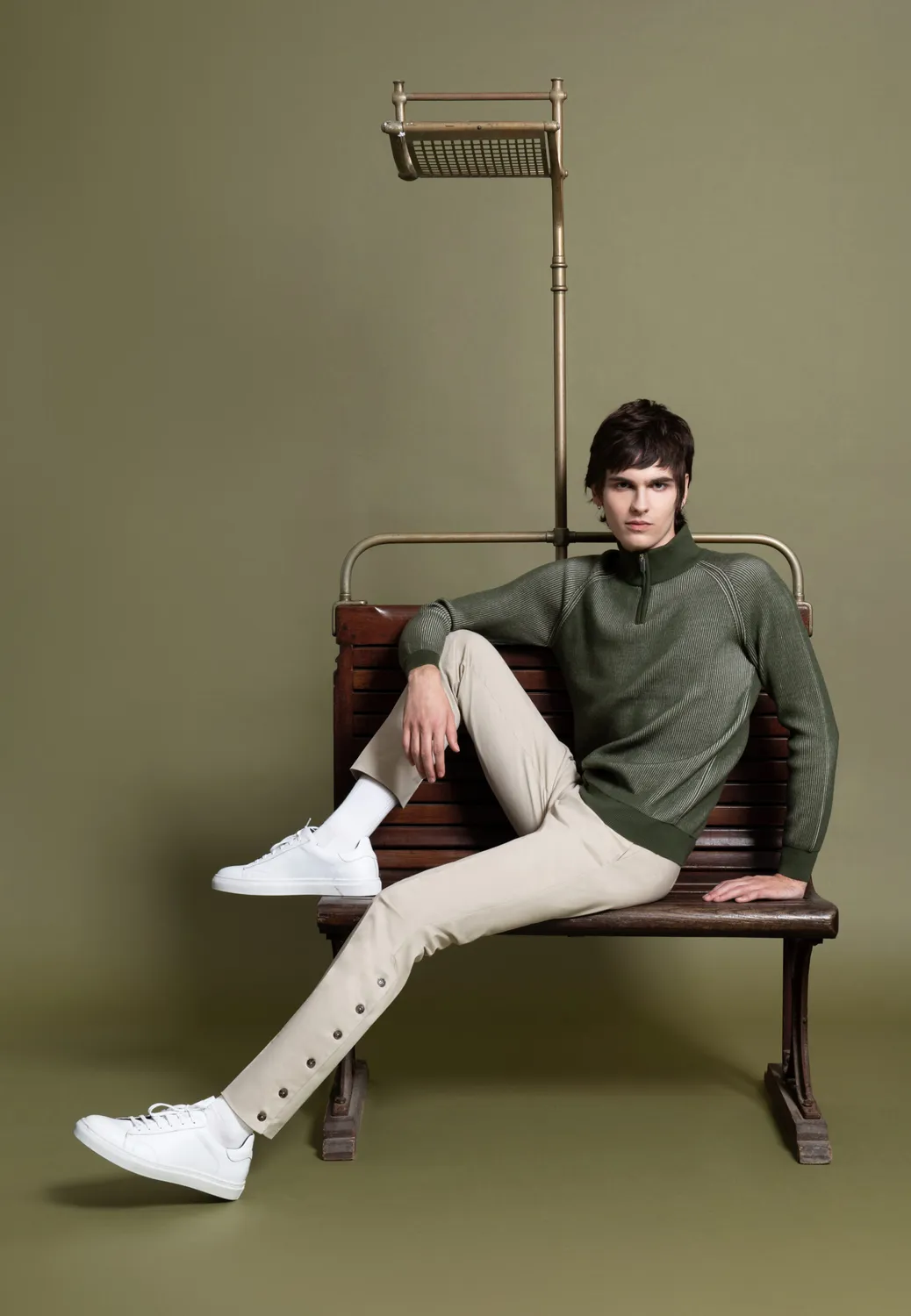 Pierre Talamon pantalon Jump beige coupe droite