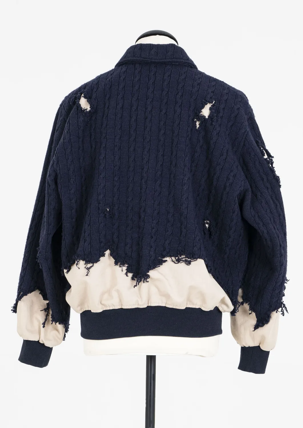 PAOLO LEDUC Mad Wool bomber marine maille cachemire