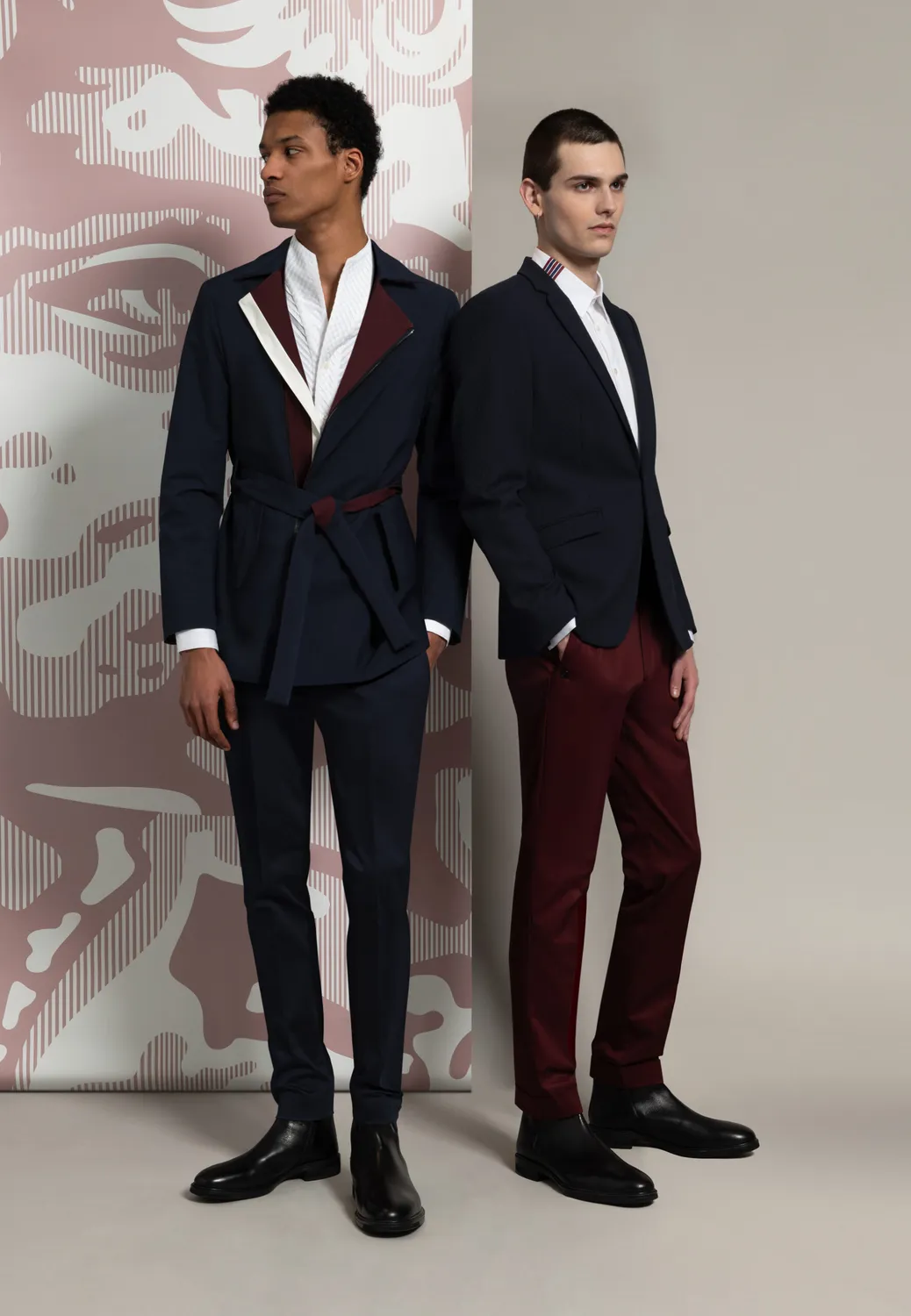 Pierre Talamon Maille Navy veste bleu marine laine