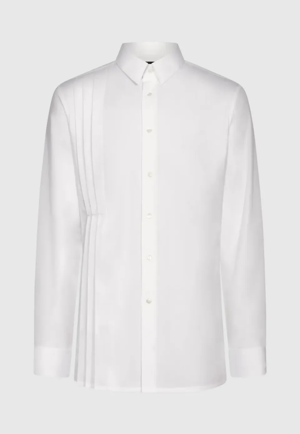 Pierre Talamon tunique plissée chemise blanche coton