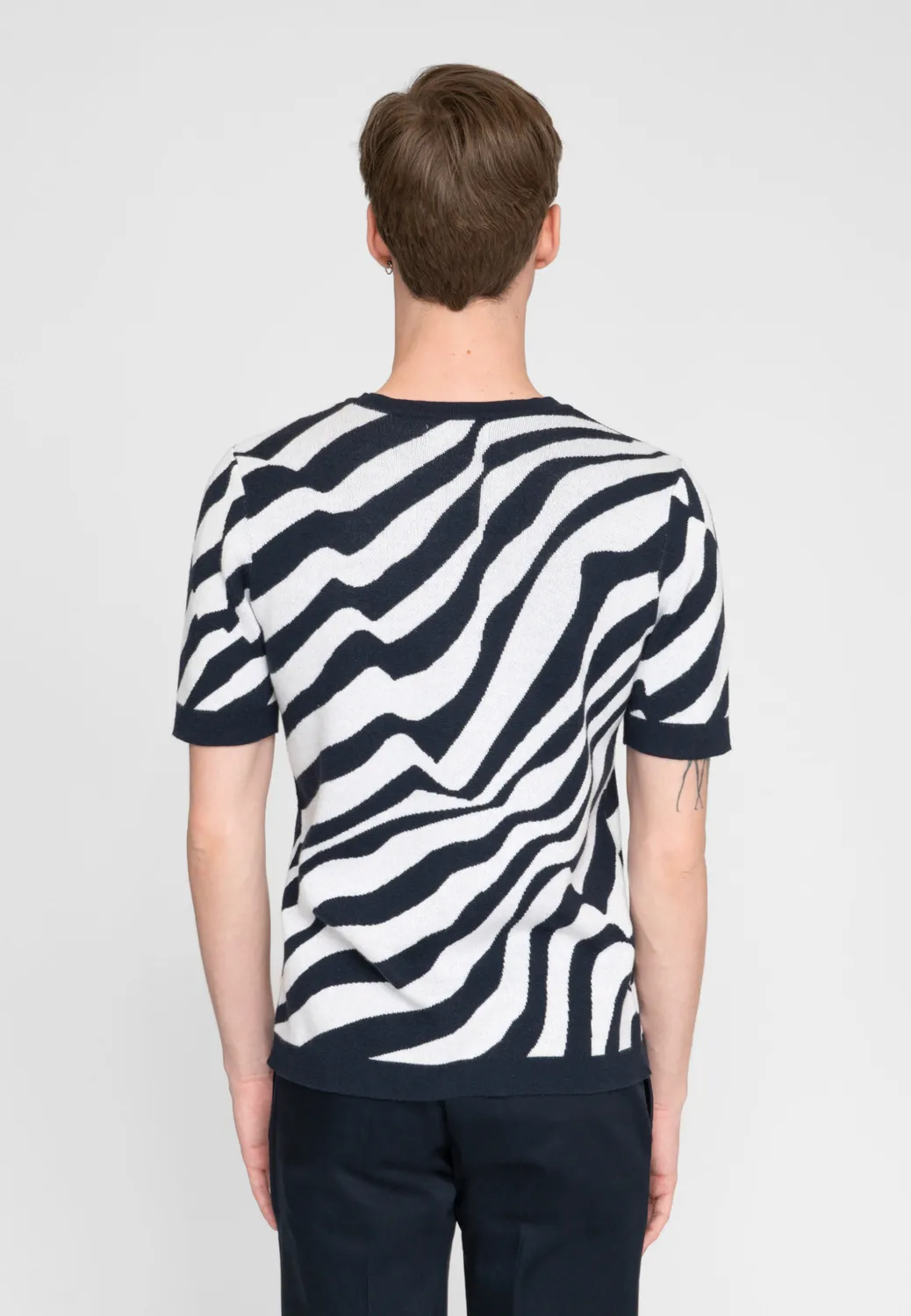 Pierre Talamon Break t-shirt blanc marine coton