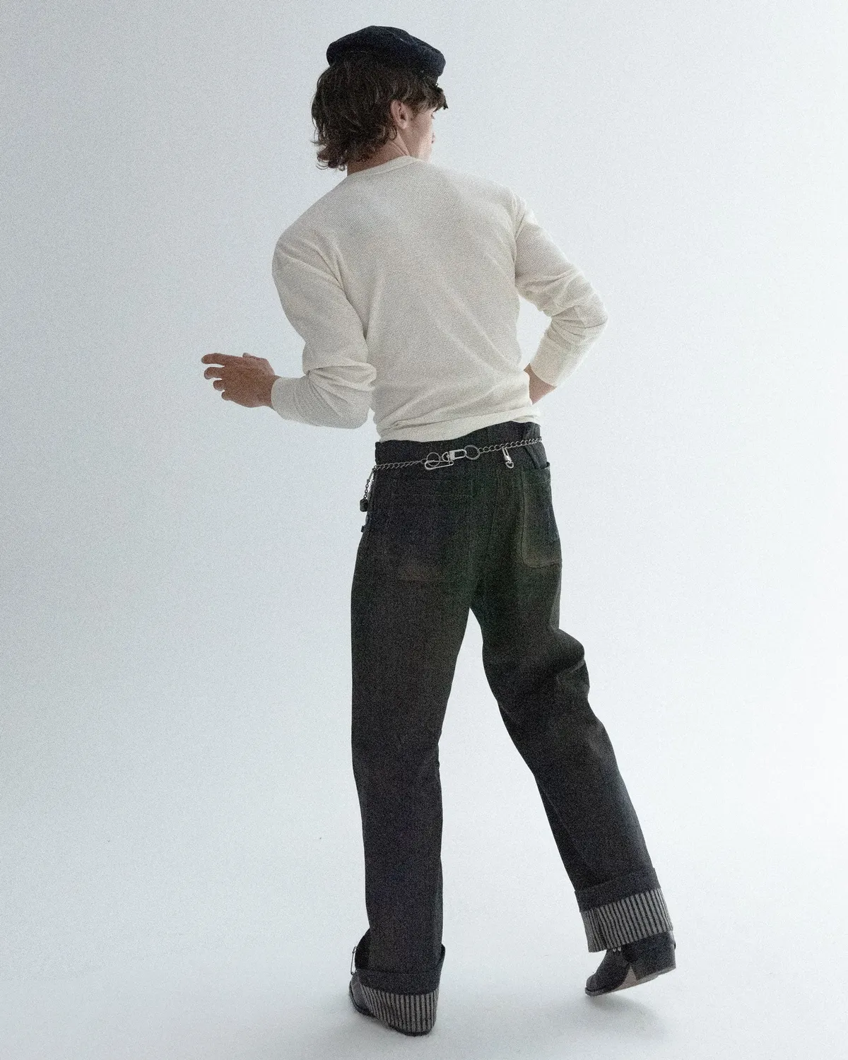 Paolo Leduc Manifesto sous-pull thermique coton gaufré