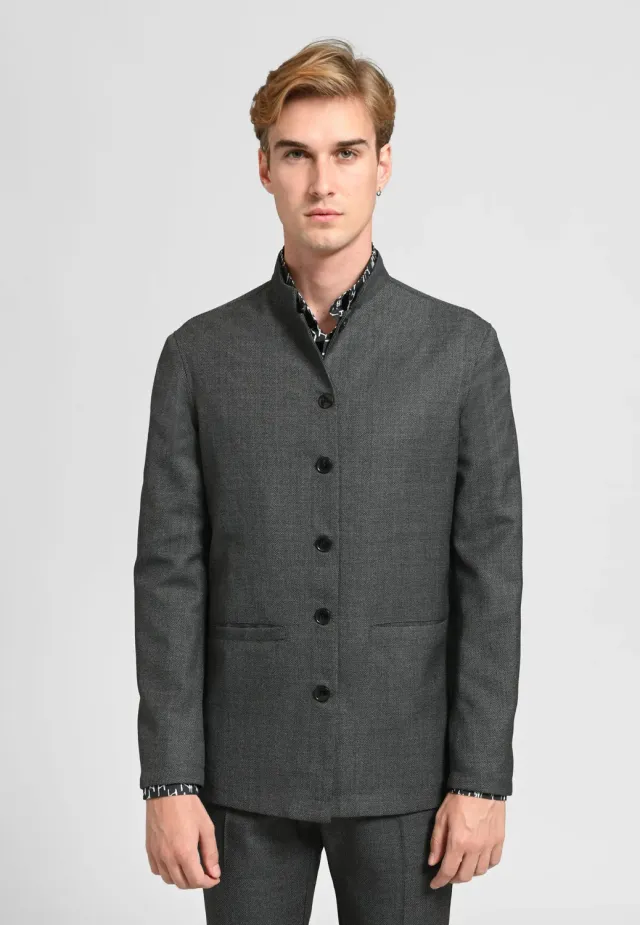 Pierre Talamon Pointy Grey veste grise coupe droite