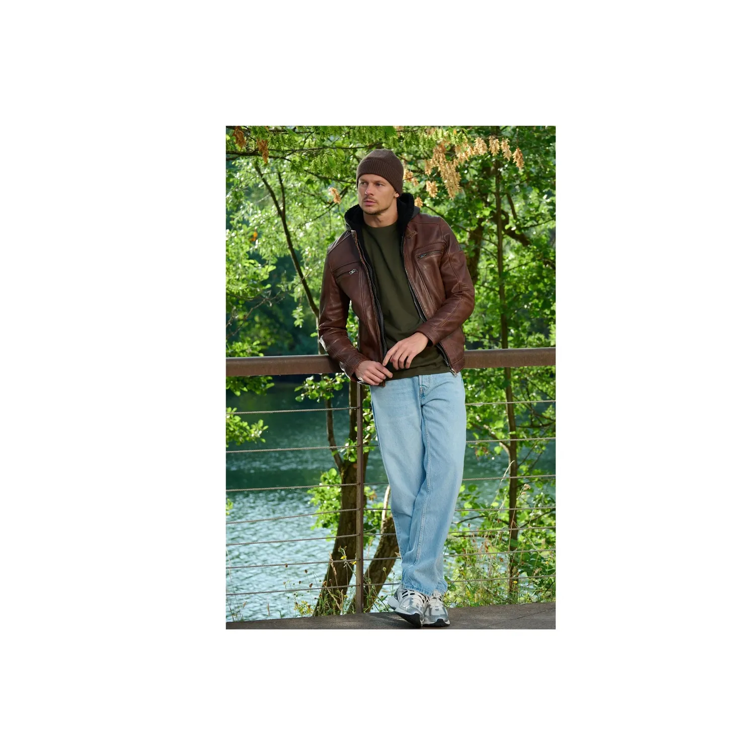 Oakwood Drink Réf. 65176 blouson cuir Cognac