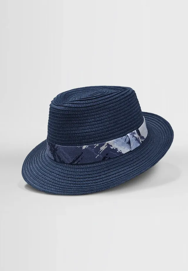 Pierre Talamon chapeau panama bleu