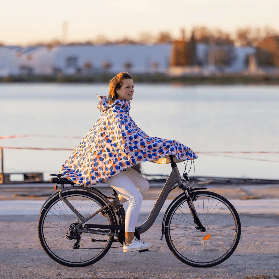 Le Temps des Grenouilles Cap Canaveral cape pluie vélo imprimée