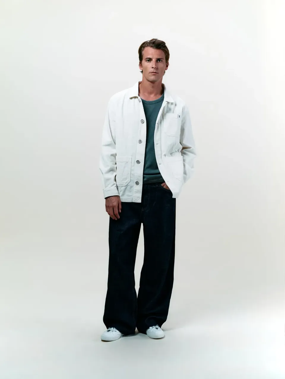 Cotelé Paris Worker veste écru velours bio mixte