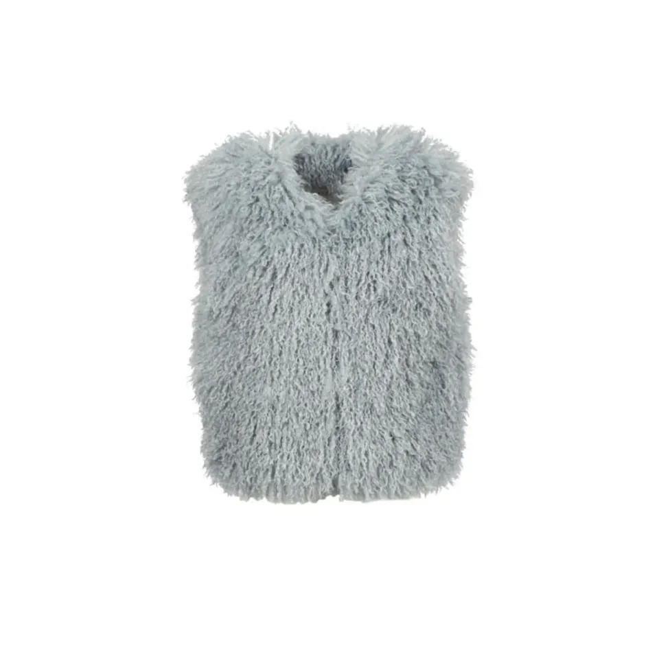 Oakwood Beth gilet fausse fourrure bleu glacier