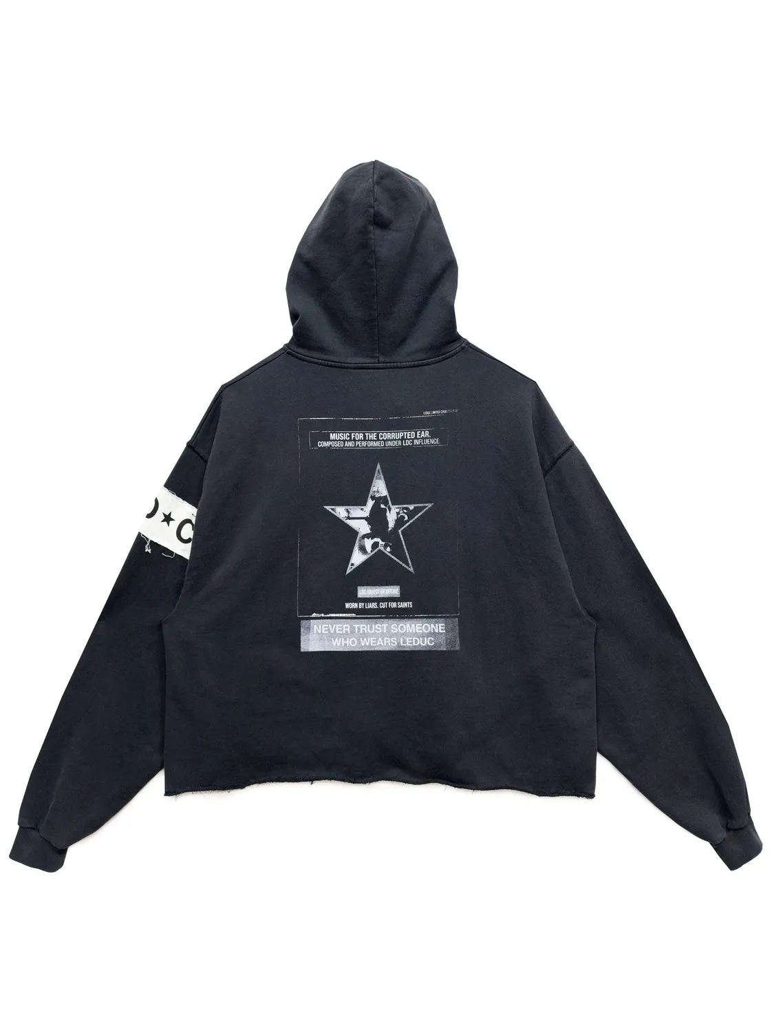 Paolo Leduc The Star hoodie noir cropped