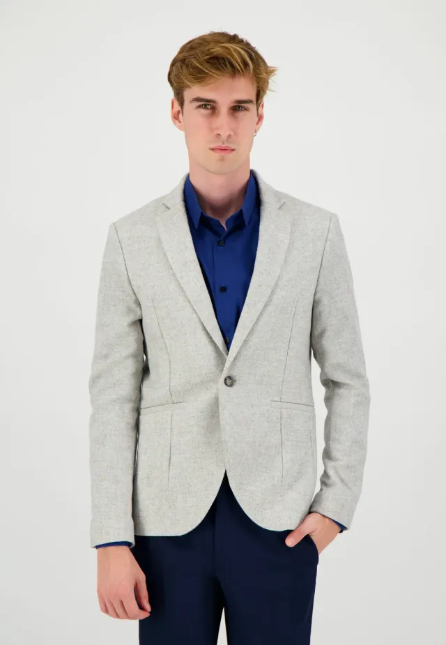 Pierre Talamon veste gris argent coupe droite