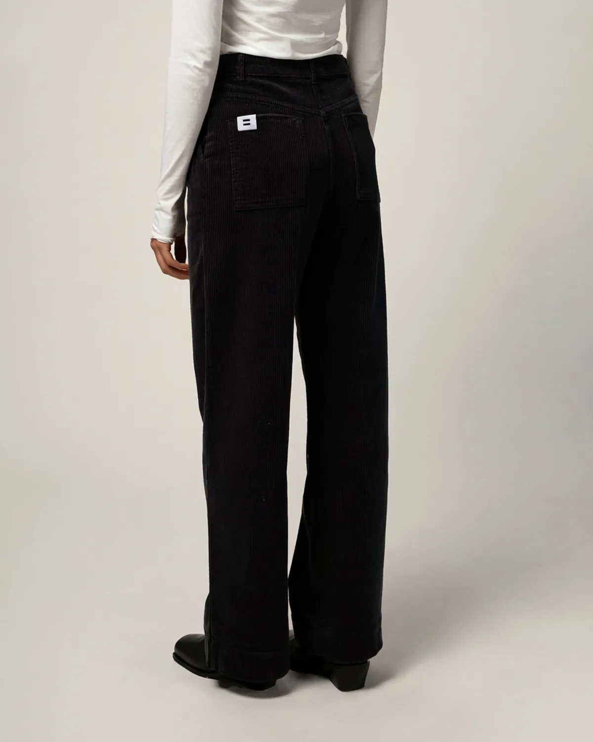 Cotelé Paris Pantalon Pince pantalon noir velours bio