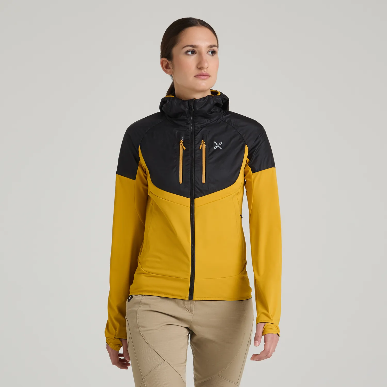 Montura Spitze Hybrid veste femme tabac coupe-vent chaude