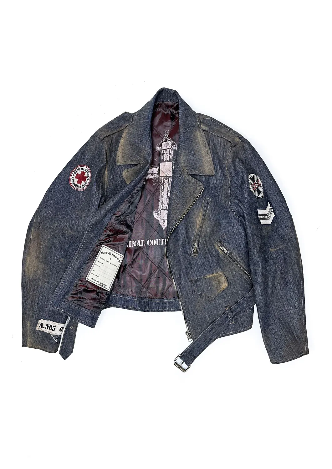 Paolo Leduc Sons of Tailoring perfecto denim bleu peint