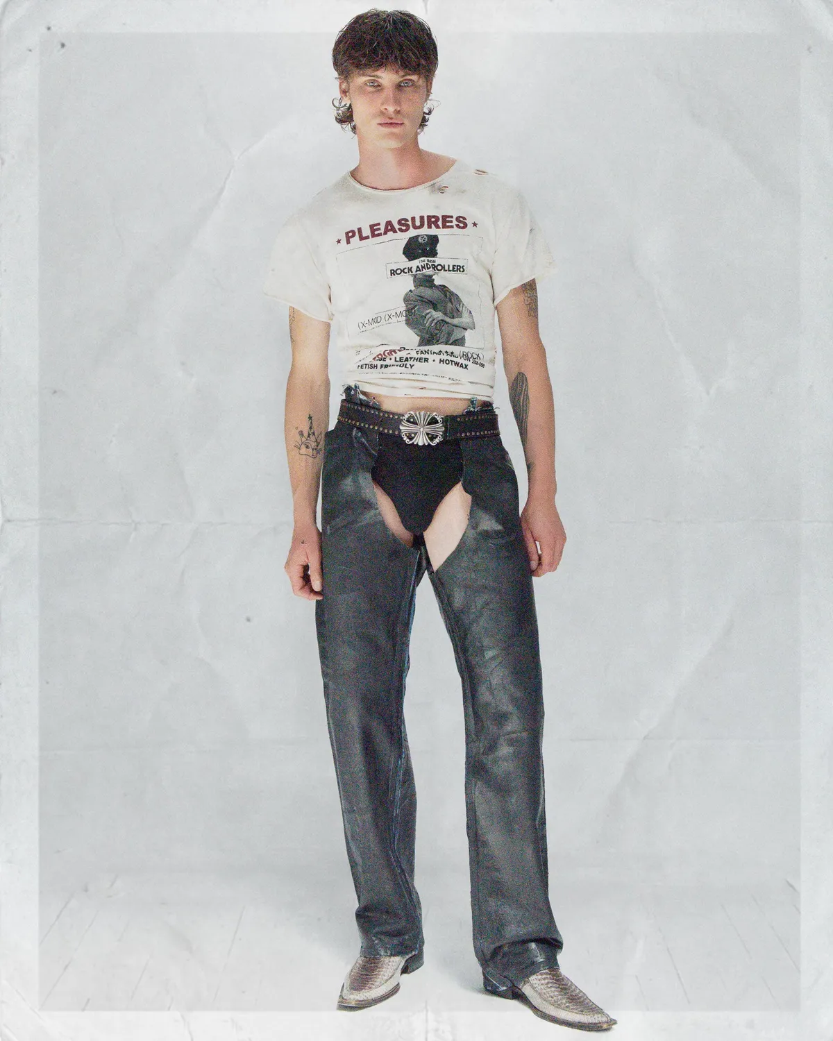 Paolo Leduc Pleasures t-shirt blanc naturel S coton délavé