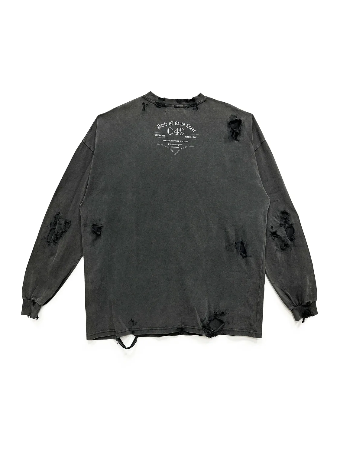 Paolo Leduc Gothic Cross t-shirt manches longues coton bio