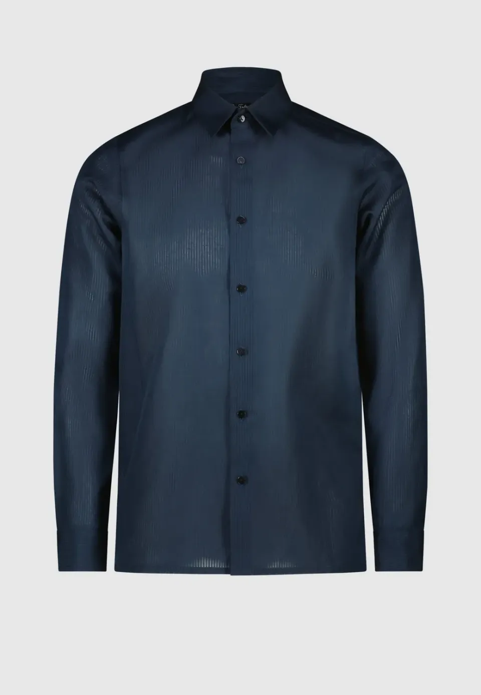 Pierre Talamon Navy chemise rayures homme manches longues