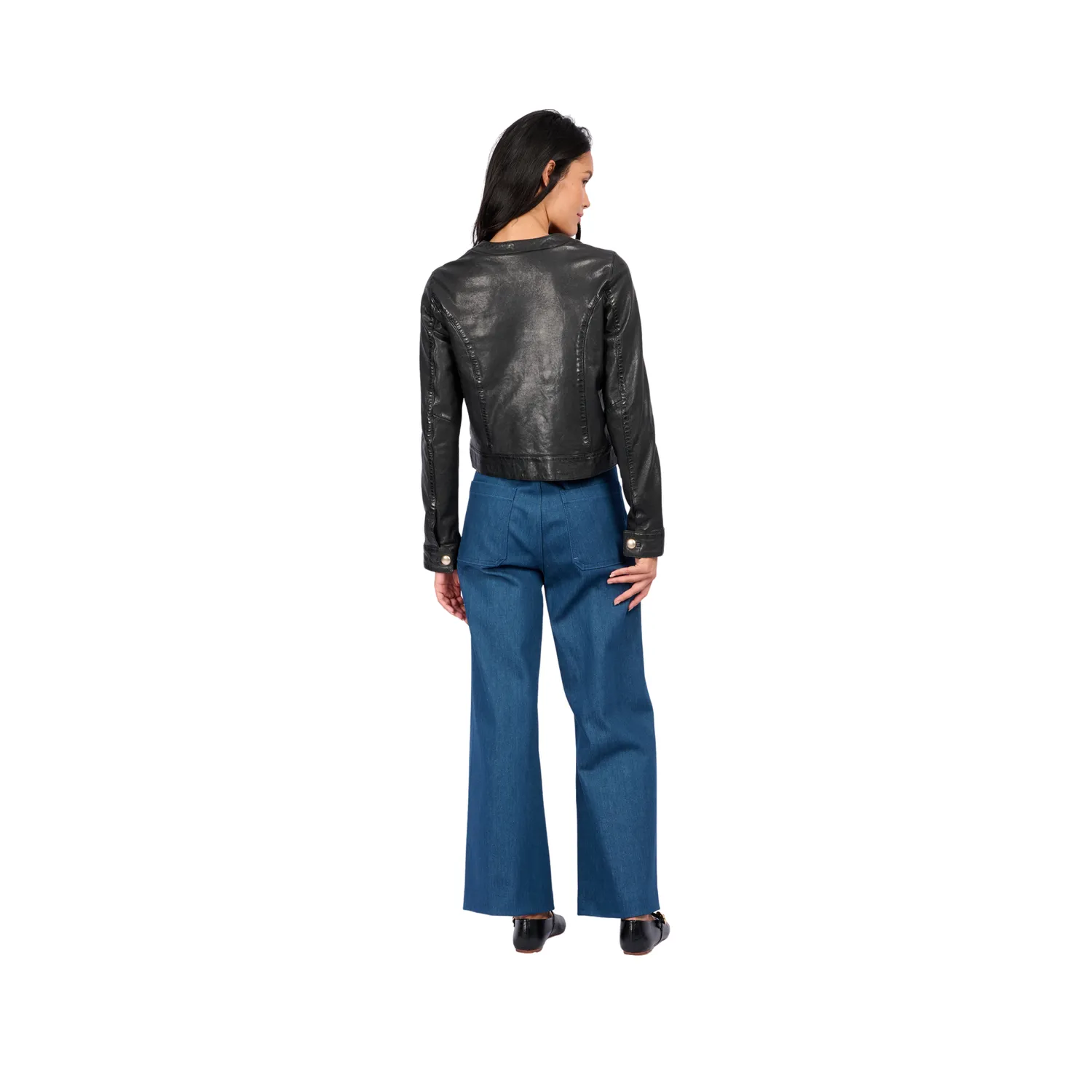 Oakwood Susan 65161 veste cuir mouton noir