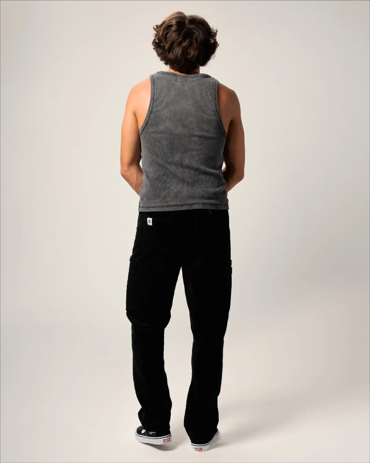 Cotelé Paris Cargo pantalon velours noir coton bio