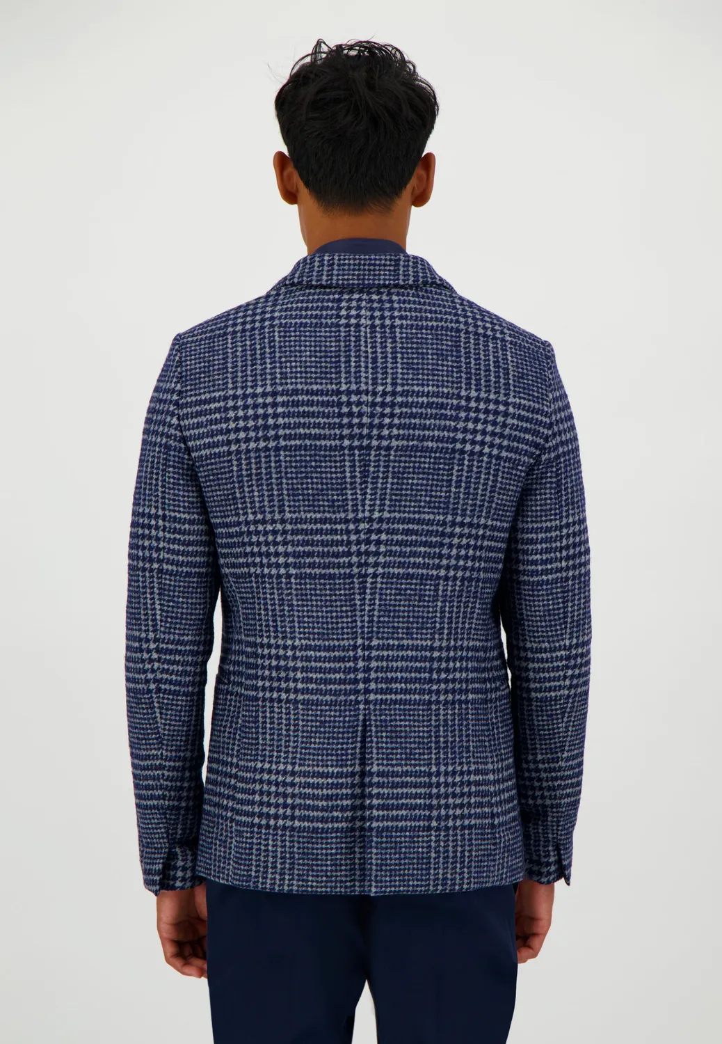 Pierre Talamon veste prince-de-galles bleue droite