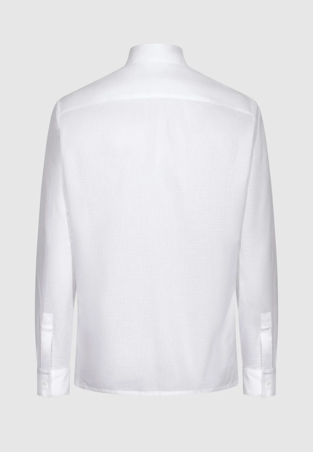 Pierre Talamon chemise col mao blanche coton