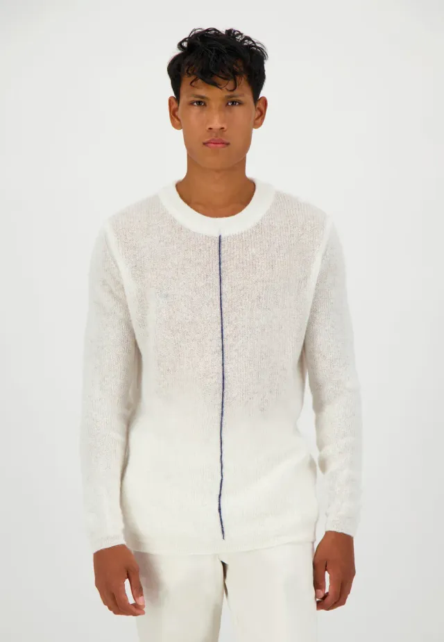 Pierre Talamon mohair pull ivoire chaud hiver