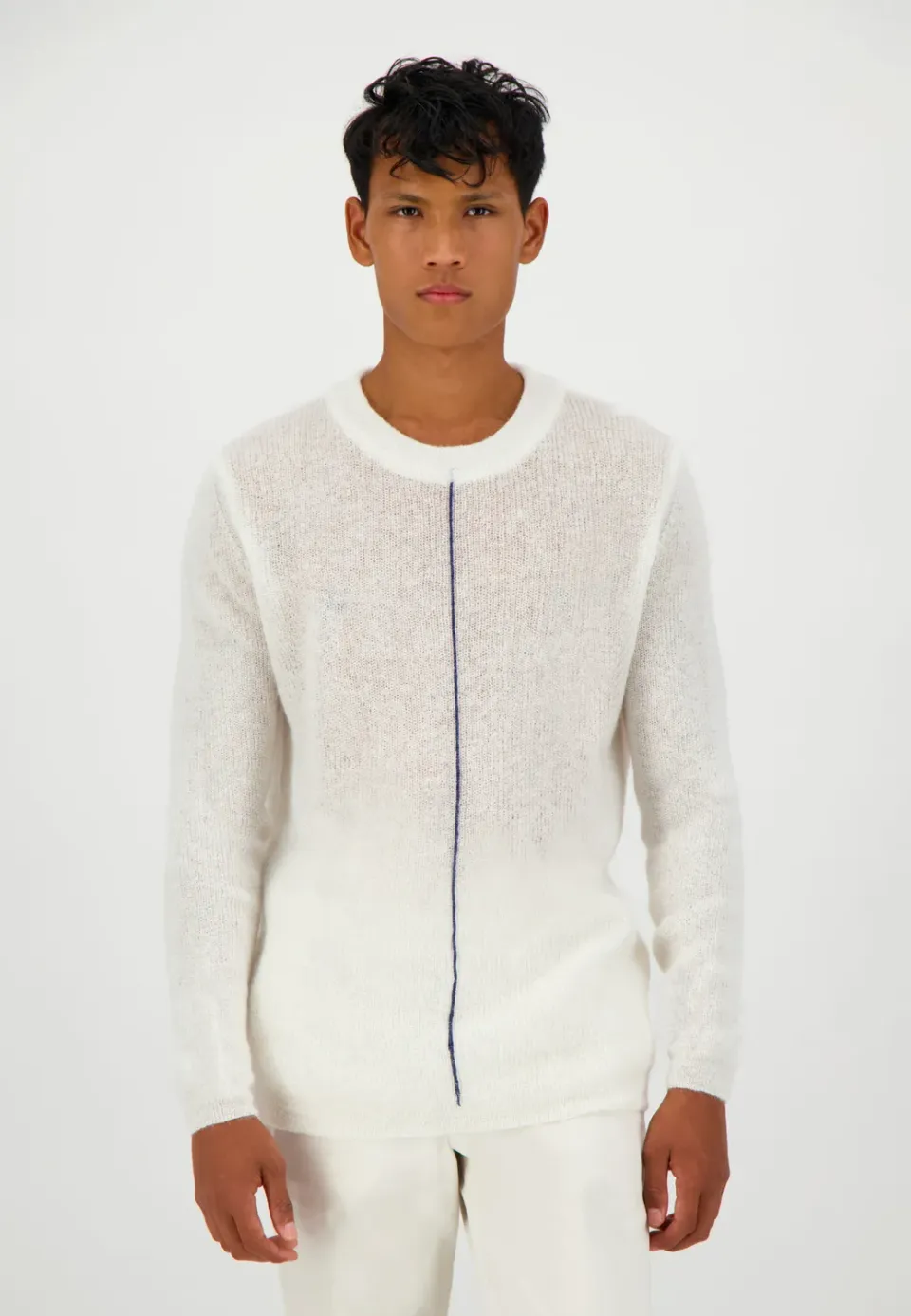 Pierre Talamon mohair pull ivoire chaud hiver