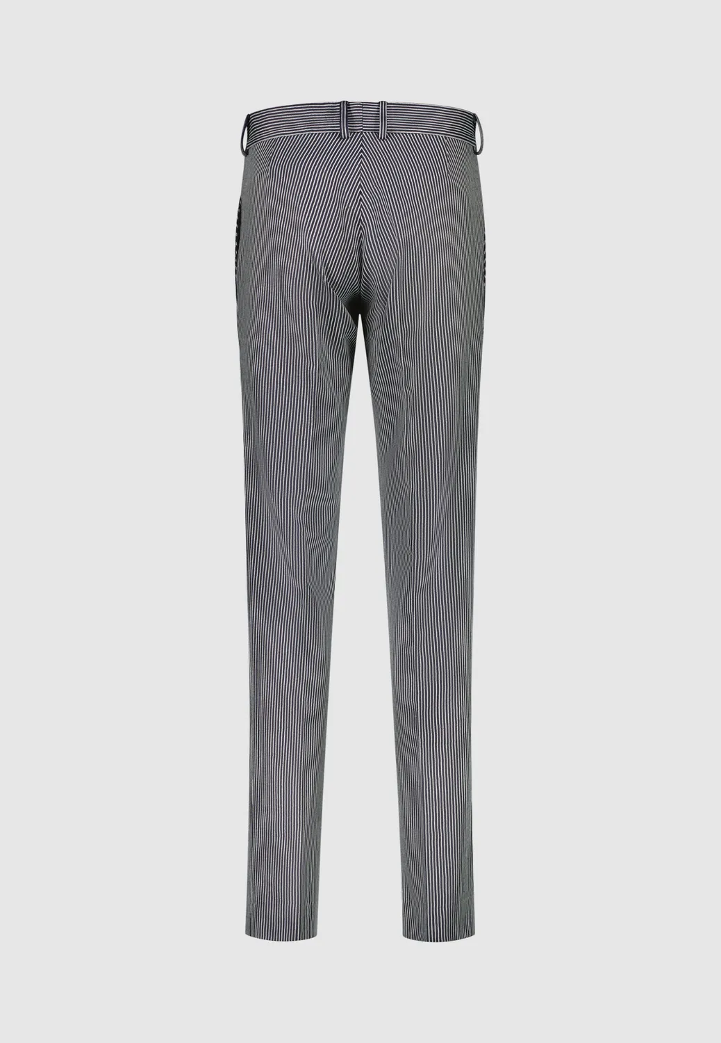 Pierre Talamon Pantalon rayé marine classique