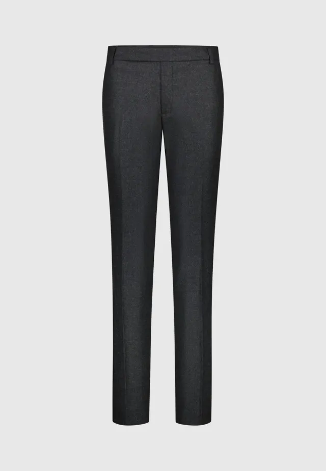 Pierre Talamon Incrustation pantalon flanelle gris