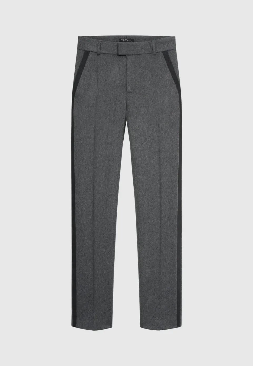 Pierre Talamon pantalon flanelle laine gris bandes