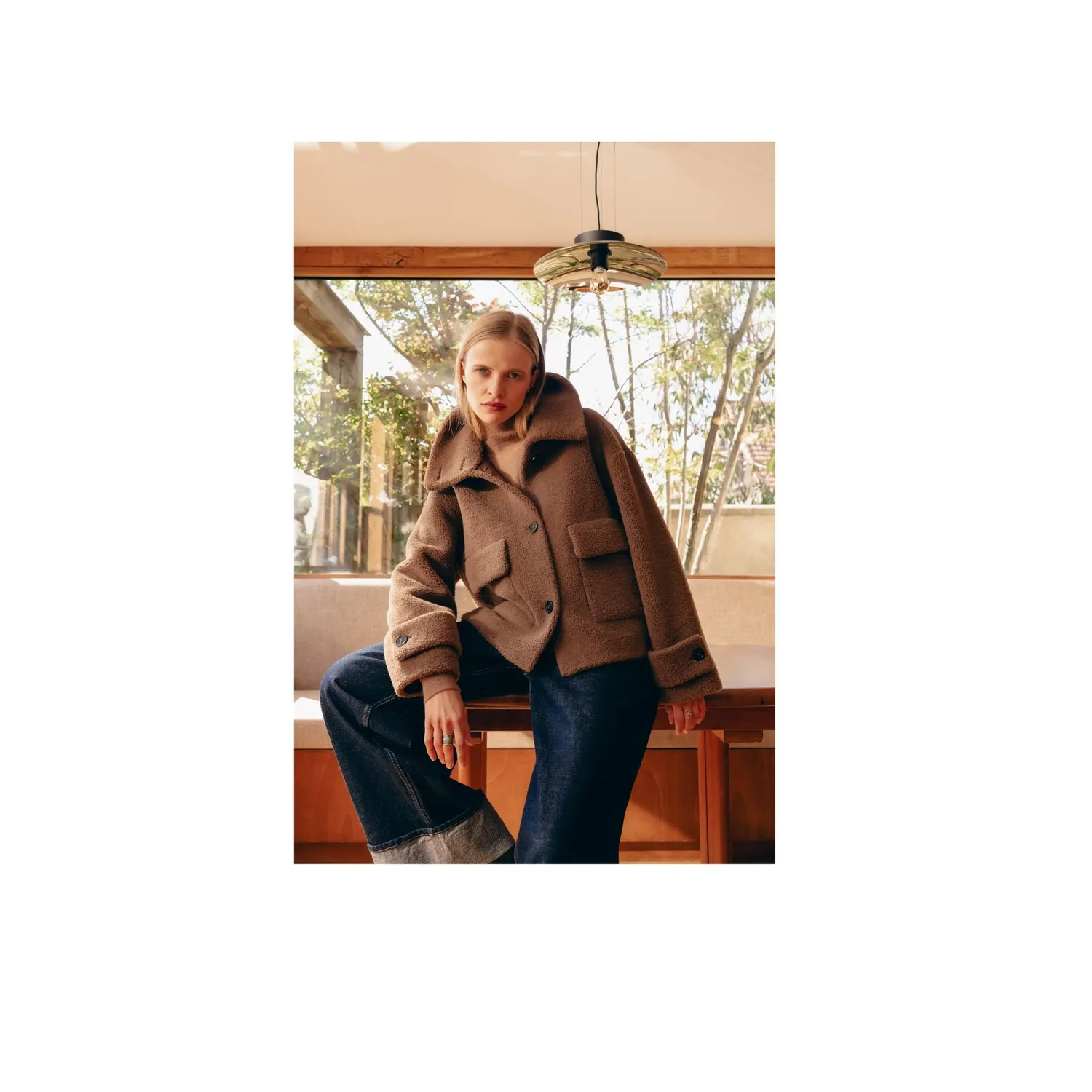 Oakwood Anne 65252 veste fausse fourrure whisky