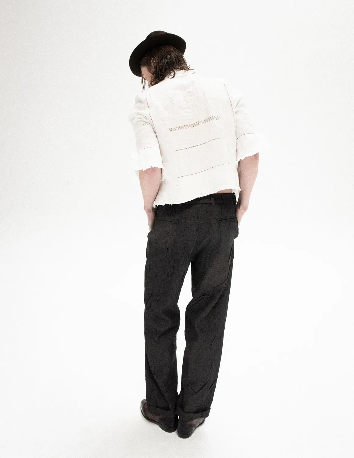 Paolo Leduc Pleasure Pants pantalon laine pinstripe