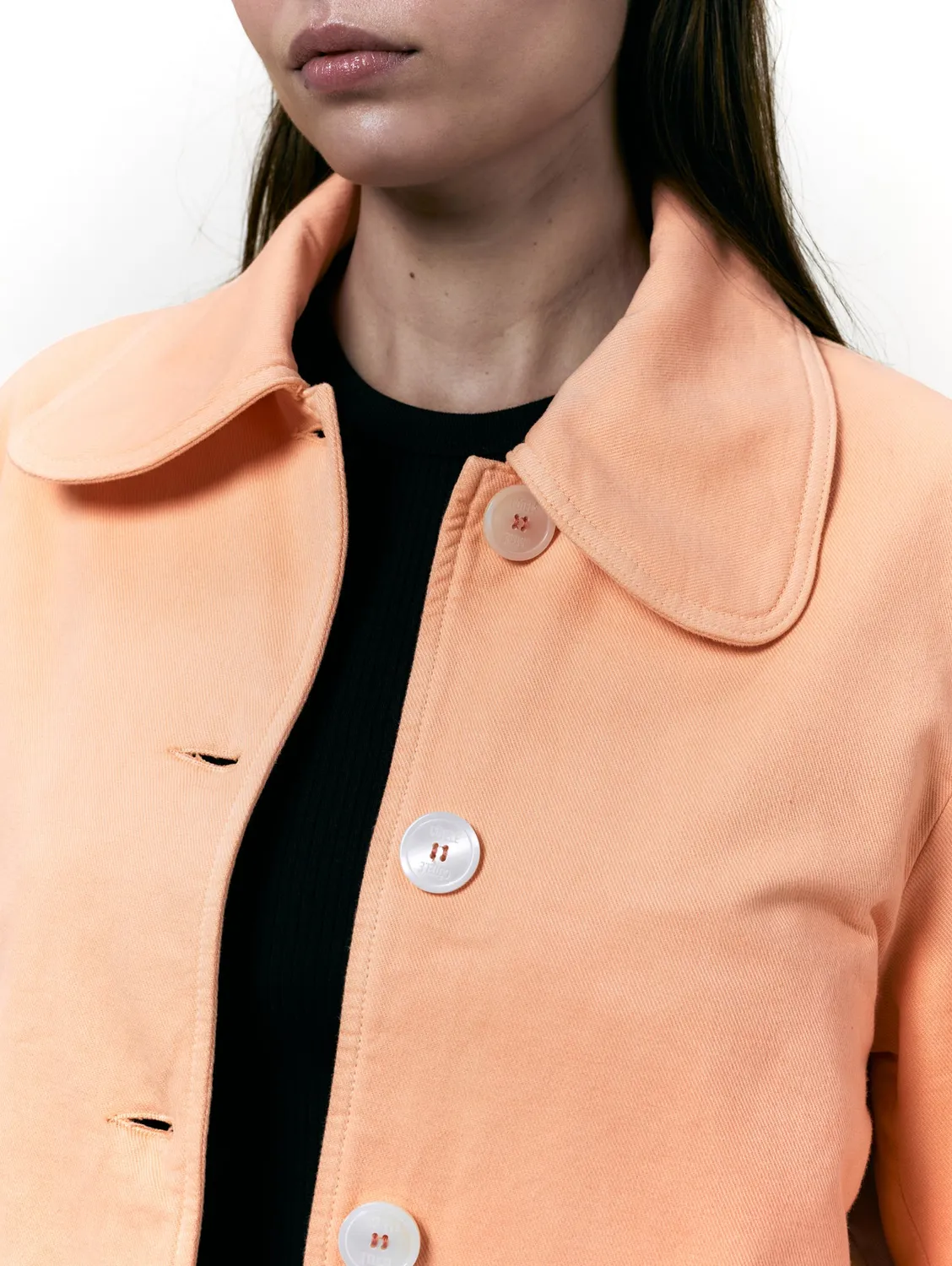 Cotelé Paris Veste Daisy Pêche toile coton
