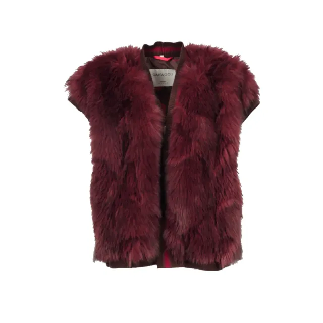 Oakwood Hera 65301 gilet fausse fourrure bordeaux