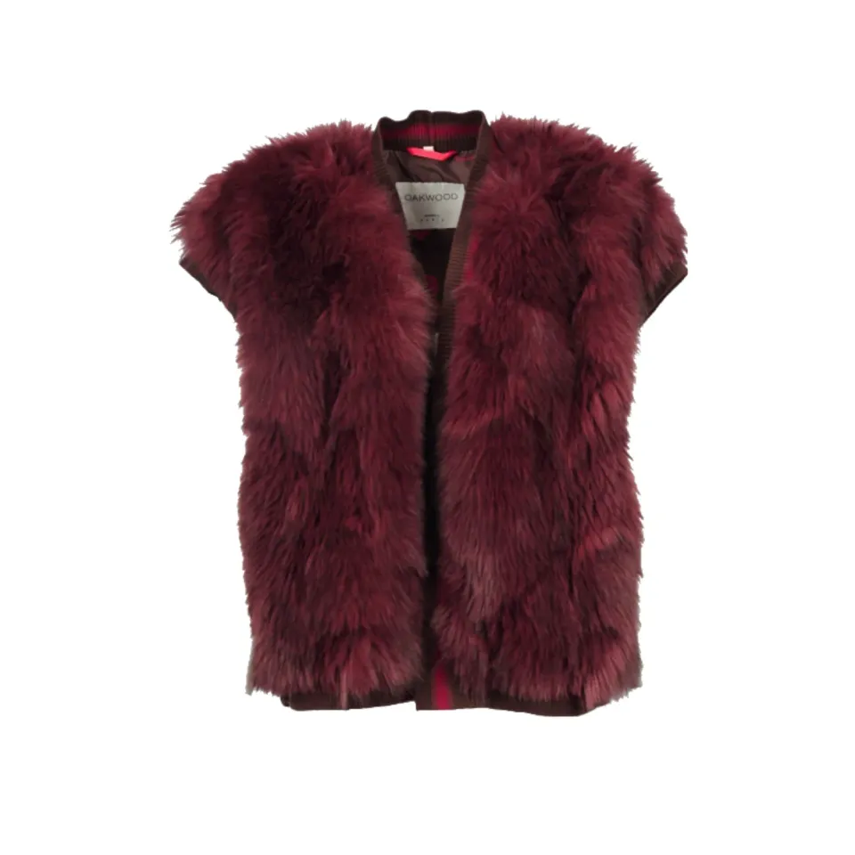 Oakwood Hera 65301 gilet fausse fourrure bordeaux