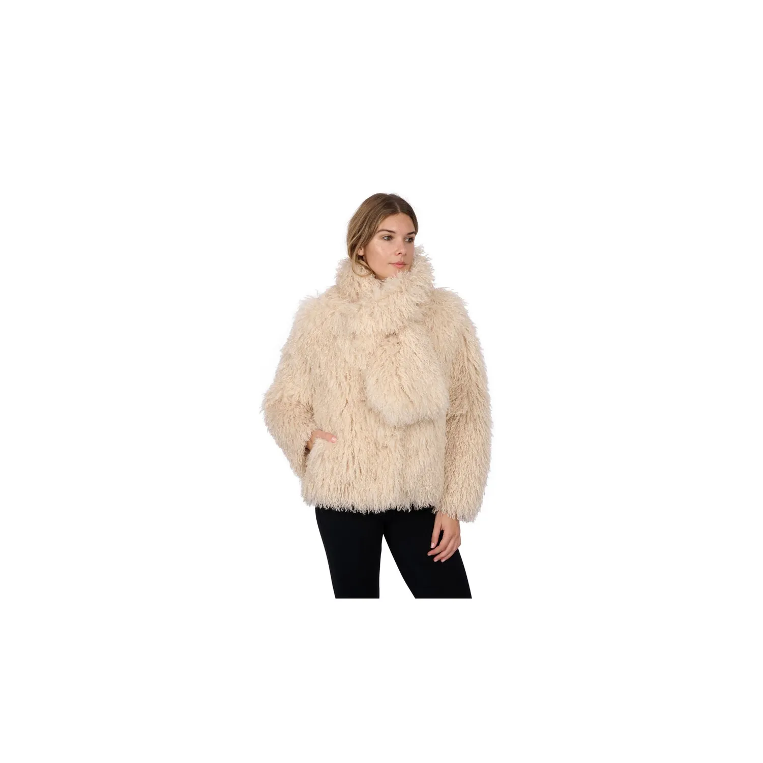 Oakwood Kyoto 65263 veste courte beige fausse fourrure