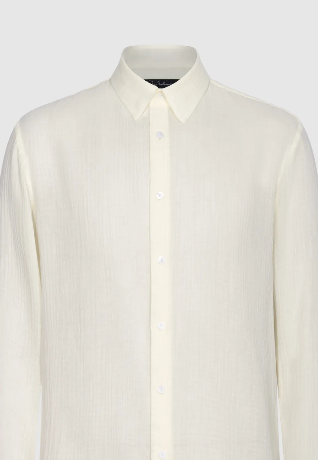 Pierre Talamon gaze coton chemise ivoire légère