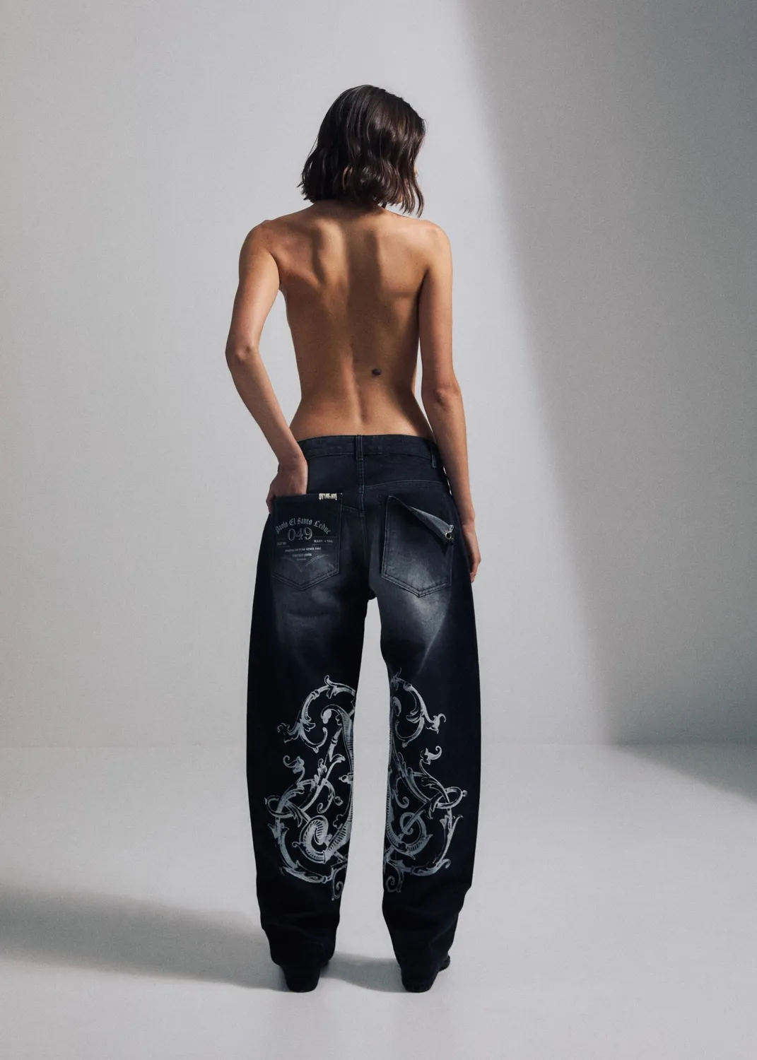 Paolo Leduc Royal jean baggy denim noir 14 oz
