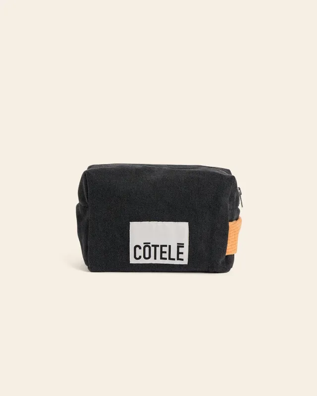 Cotelé Paris trousse de toilette denim anthracite coton bio