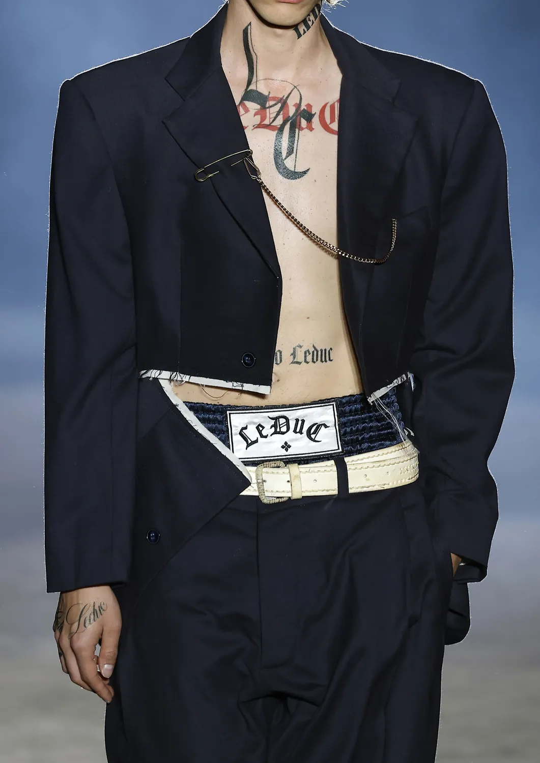 PAOLO LEDUC The Cuts blazer bleu laine sur mesure