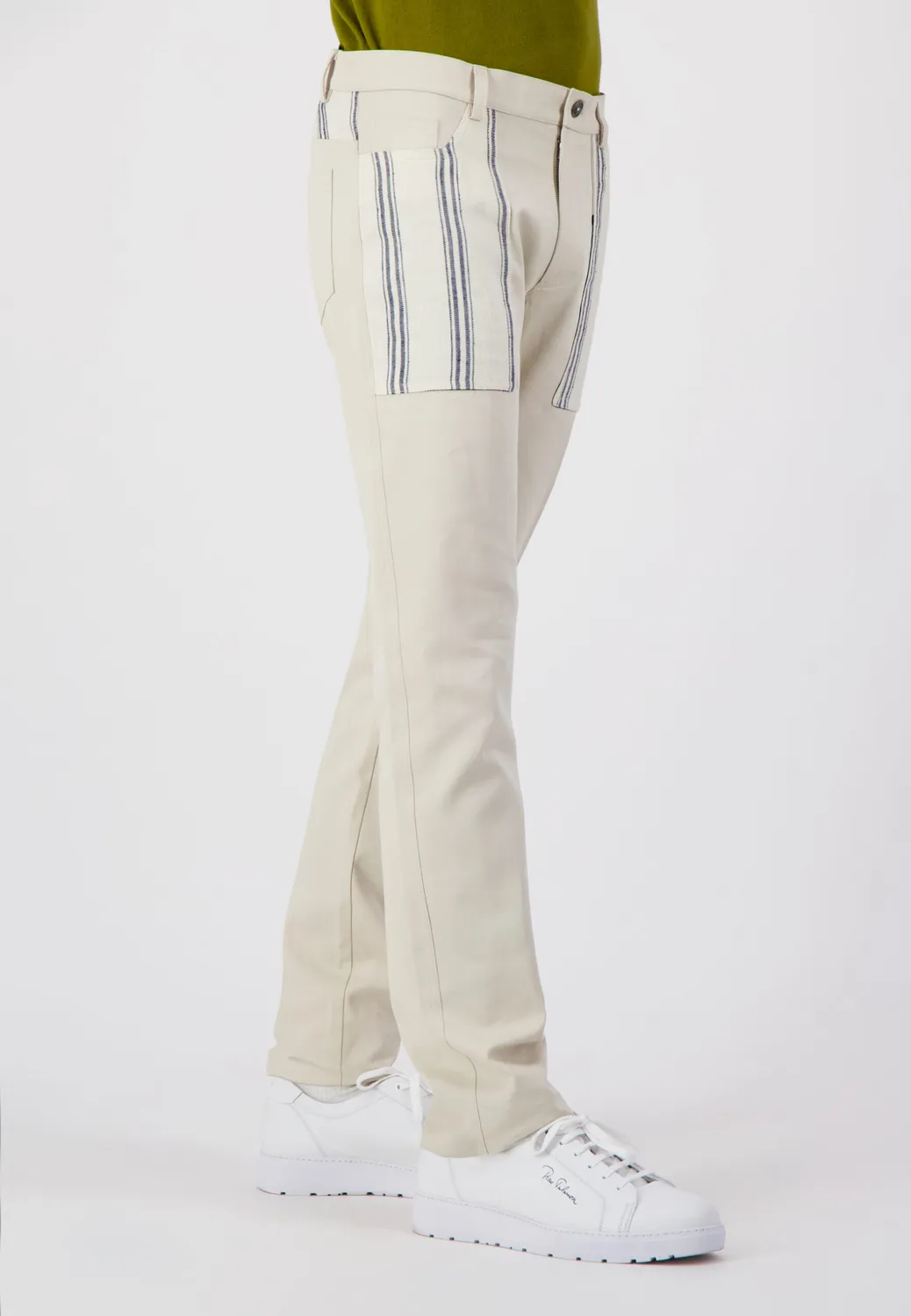 Pierre Talamon Yoke pantalon rayures