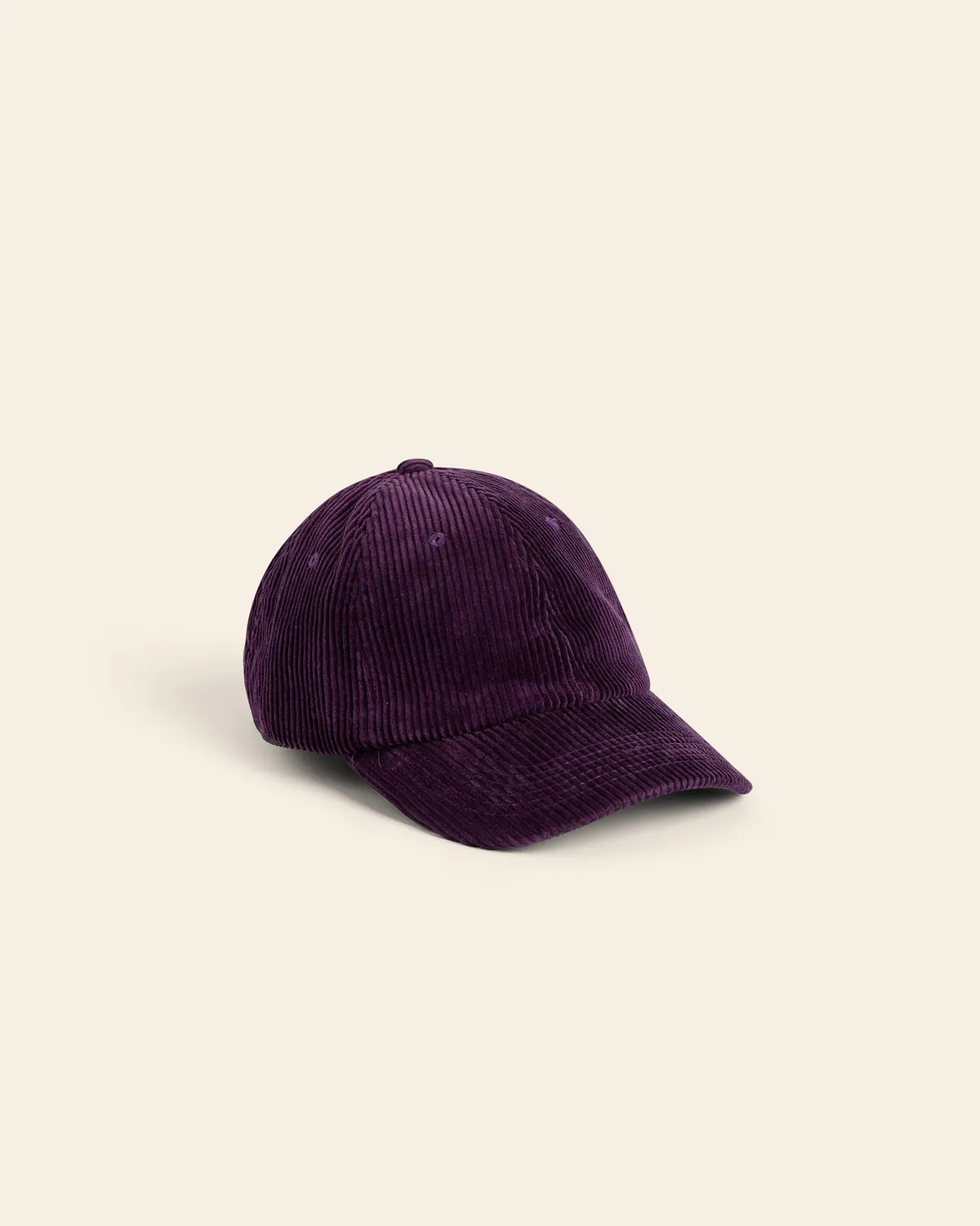 Cotelé Paris Casquette Côtelé prune velours réglable