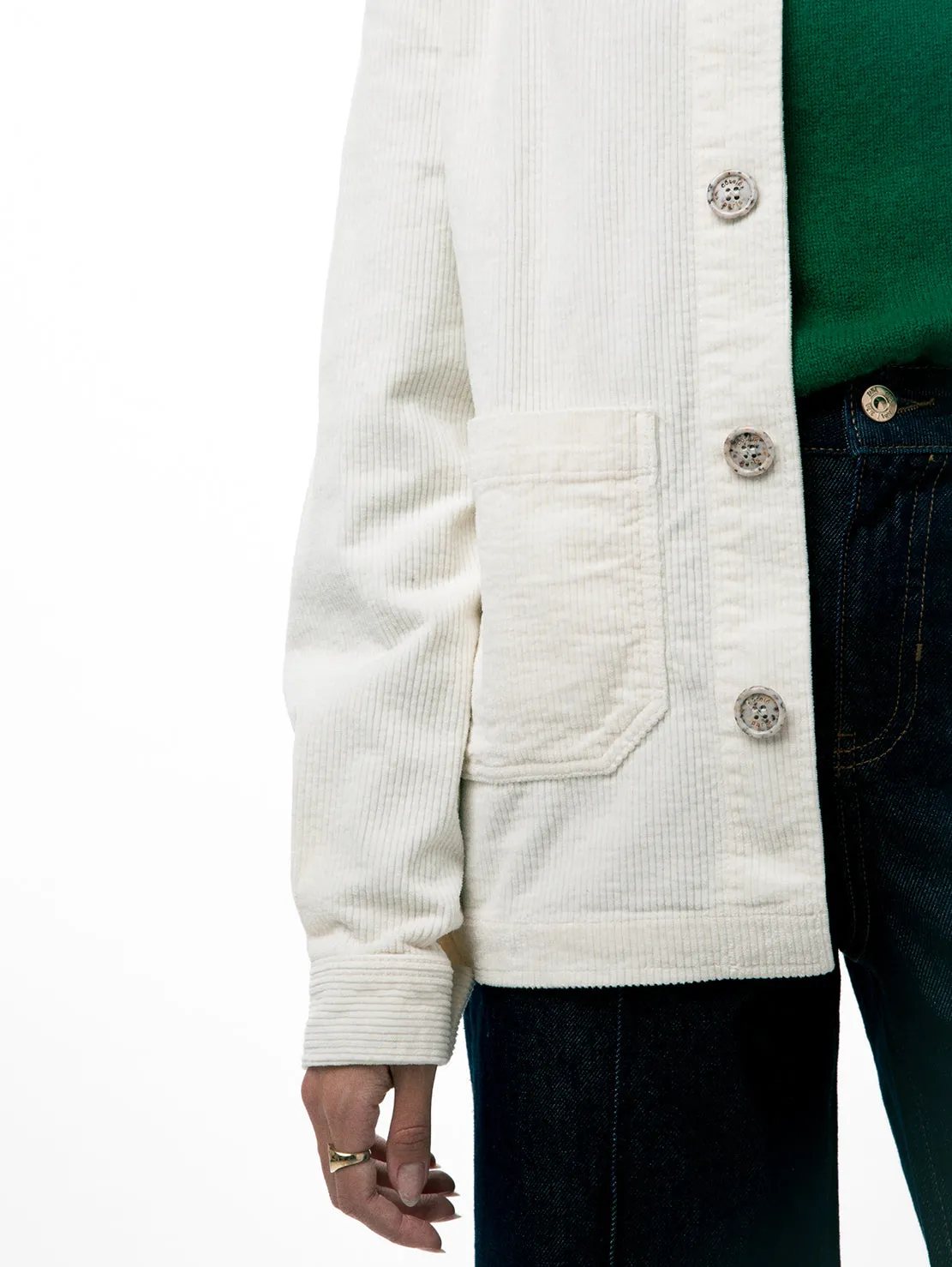 Cotelé Paris Worker veste écru velours bio mixte