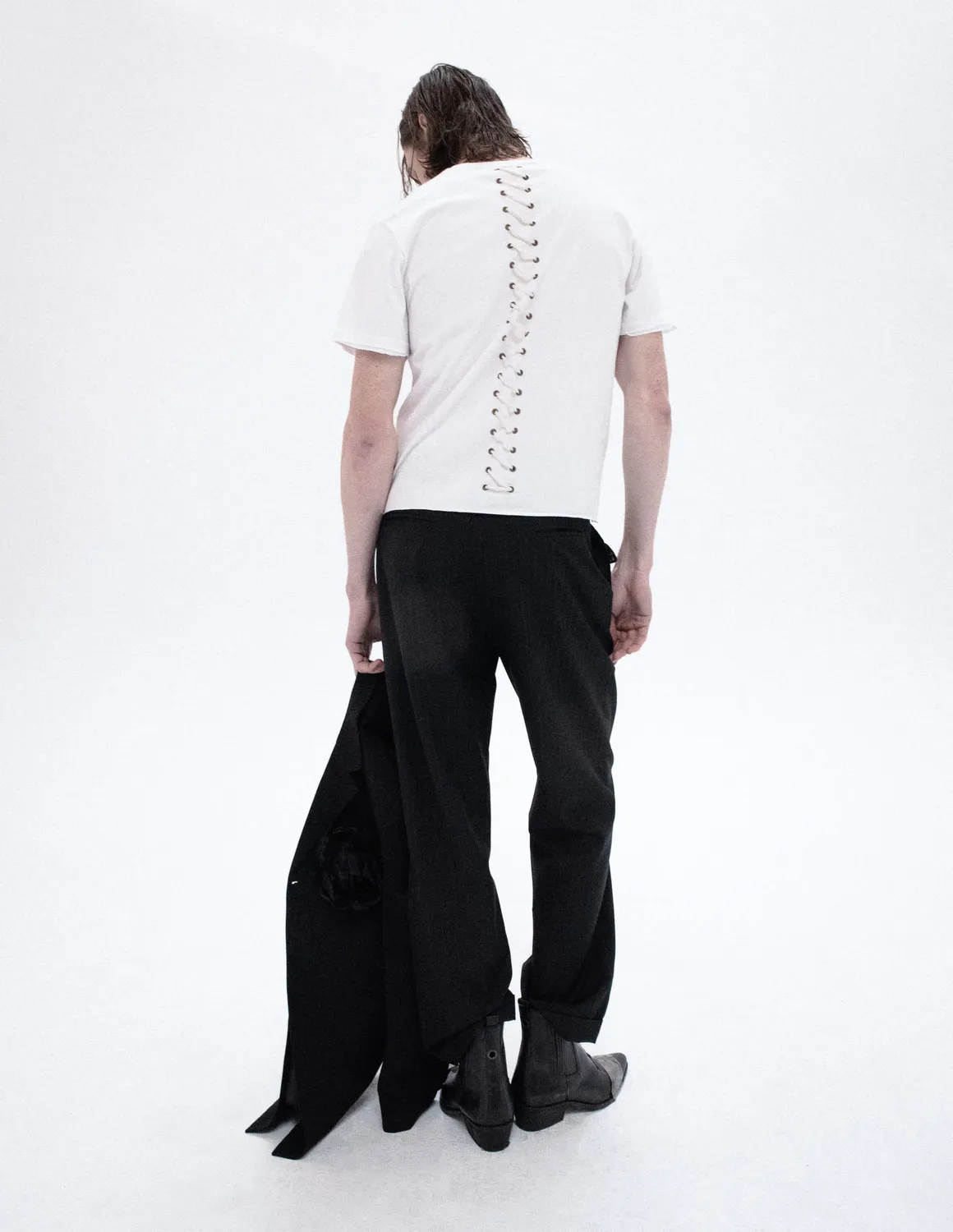 Paolo Leduc Fetish Frendly t-shirt laçage dos œillets