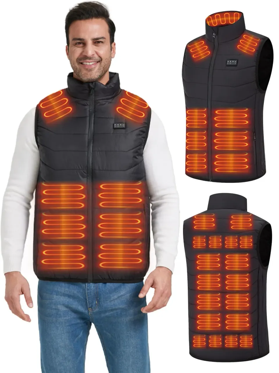 Vapesoon 26 Zones Gilet Chauffant Léger Sans Batterie