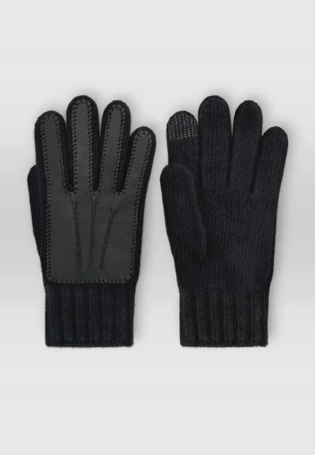 Pierre Talamon Noir gants homme hiver