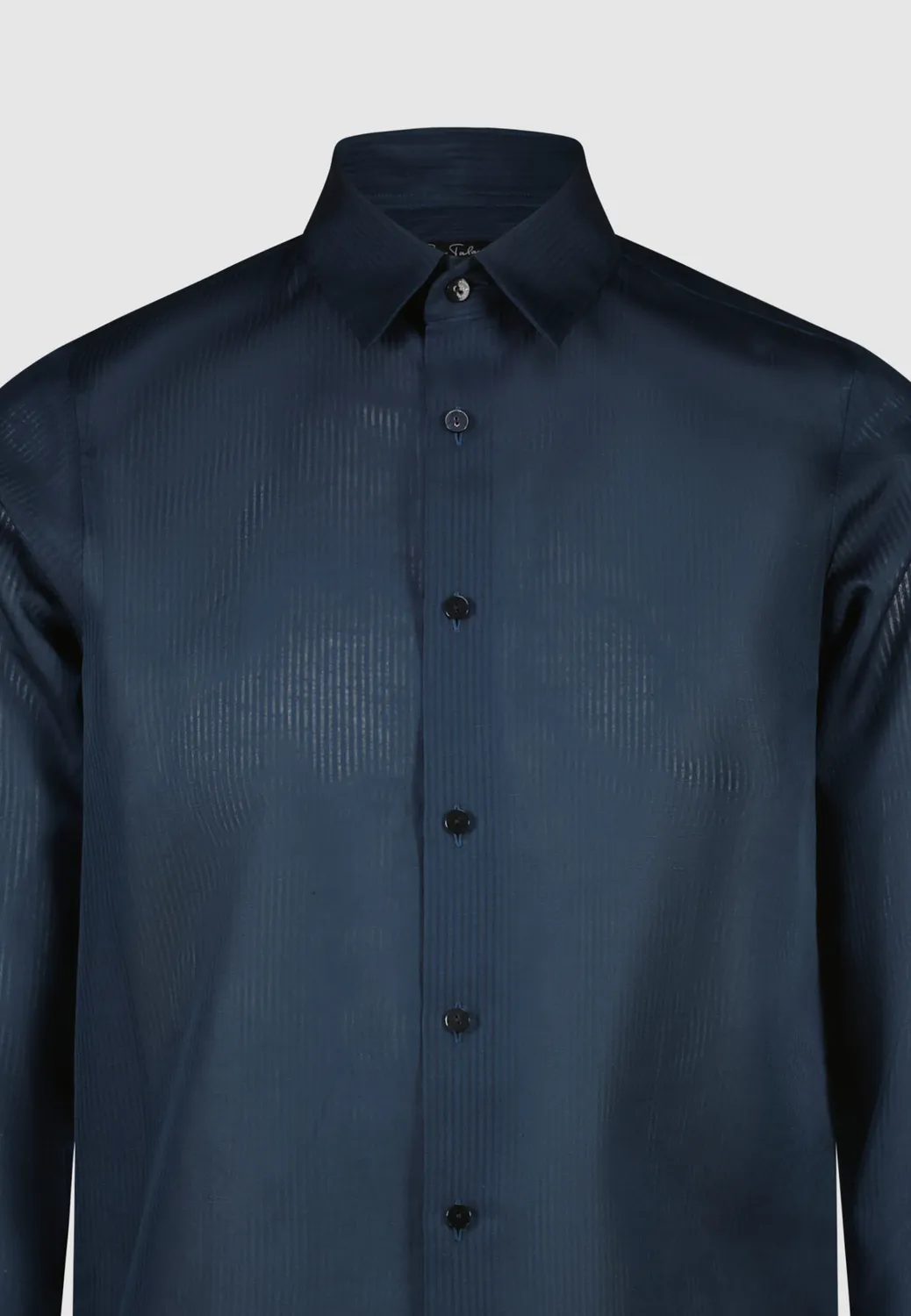 Pierre Talamon Navy chemise rayures homme manches longues