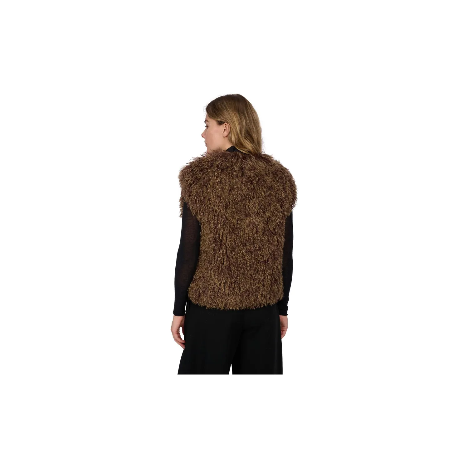 Oakwood Beth 65091 gilet sans manche bronze fausse fourrure