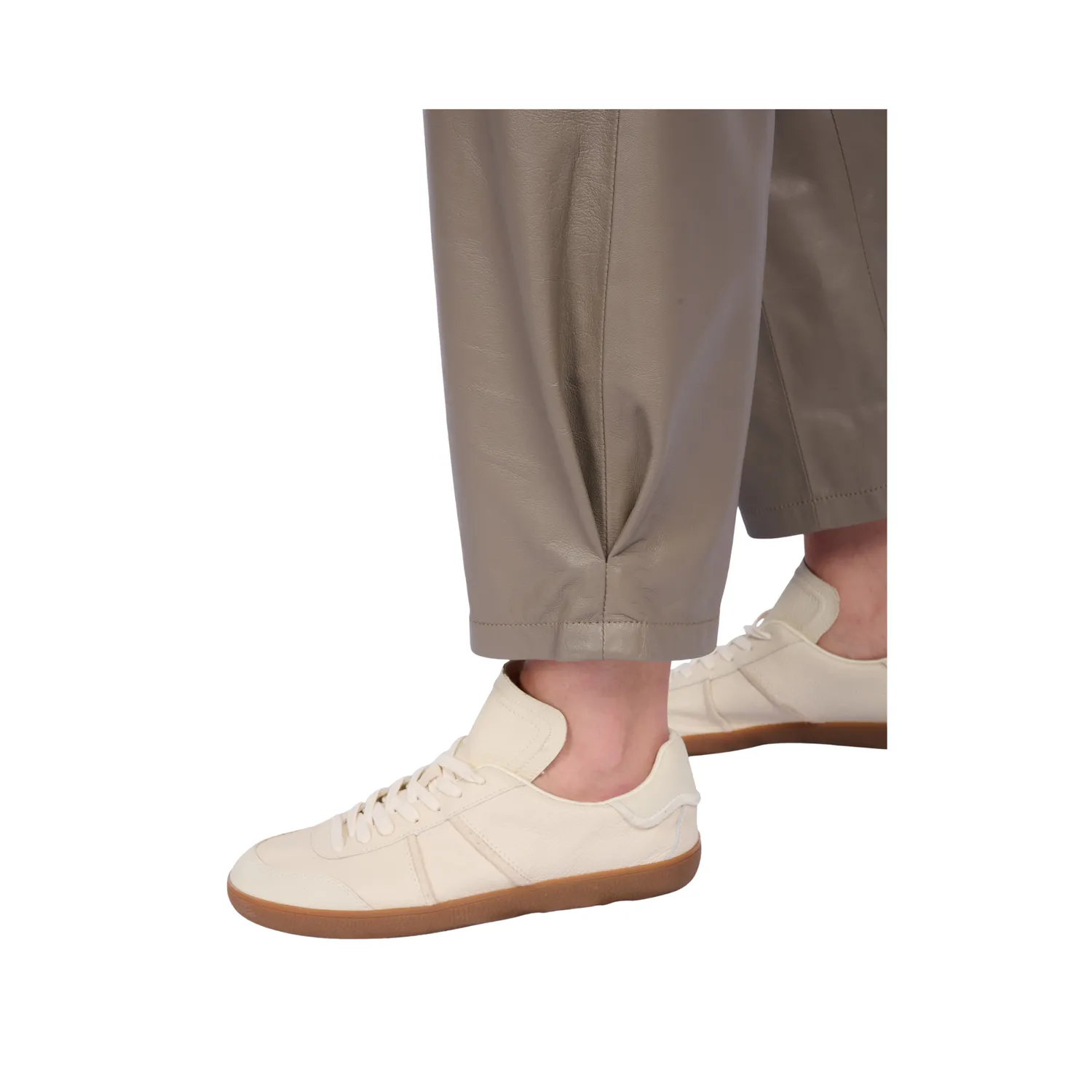 Oakwood Mia 65214 pantalon cuir mastic ample