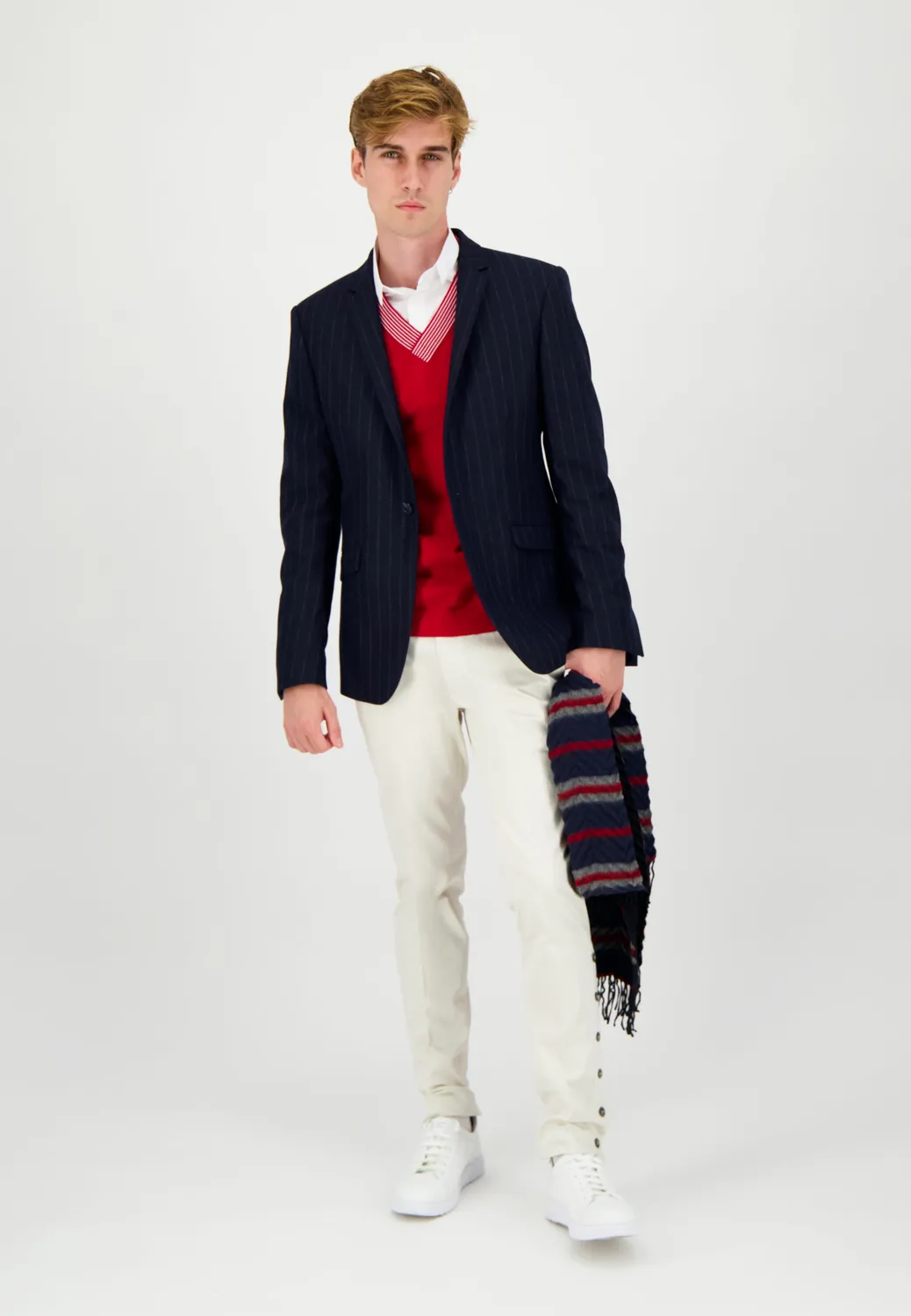 Pierre Talamon Rayée Bleu Marine veste homme rayée
